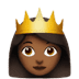 👸🏾 princess: medium-dark skin tone display on Apple